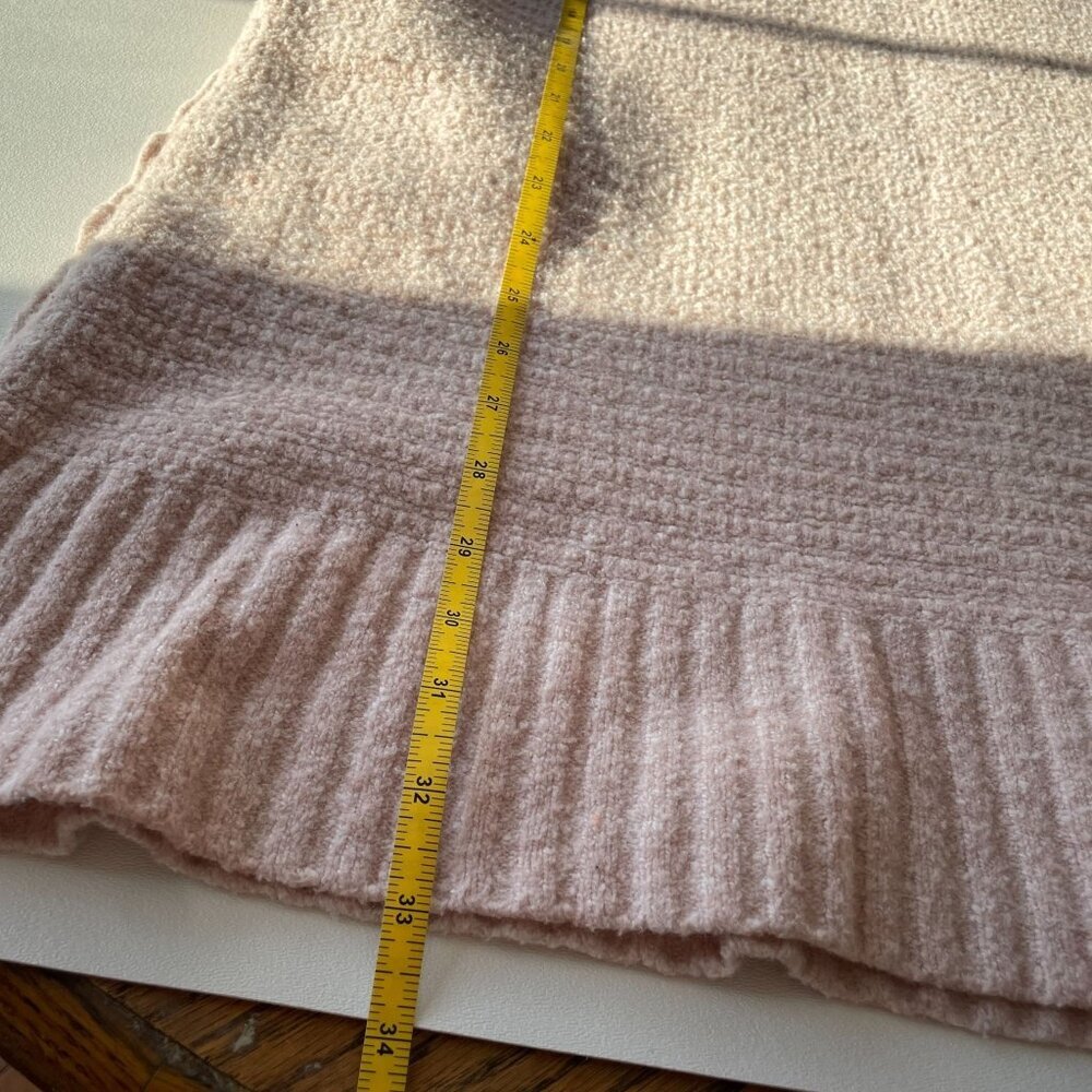 Free People Heart It Lace Up Oversized Sweater Tunic Dress in Ballet Pink SZ M - Picture 10 of 12